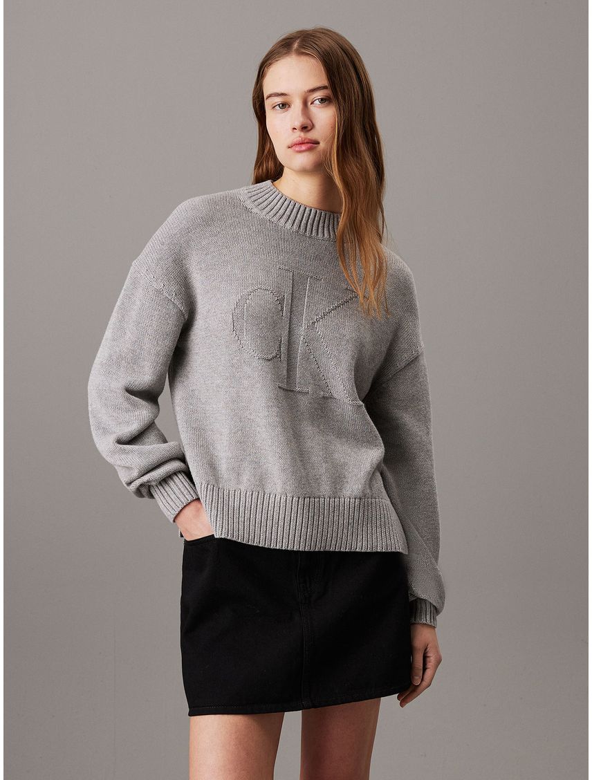 Sweater Ck Intarsia Loose