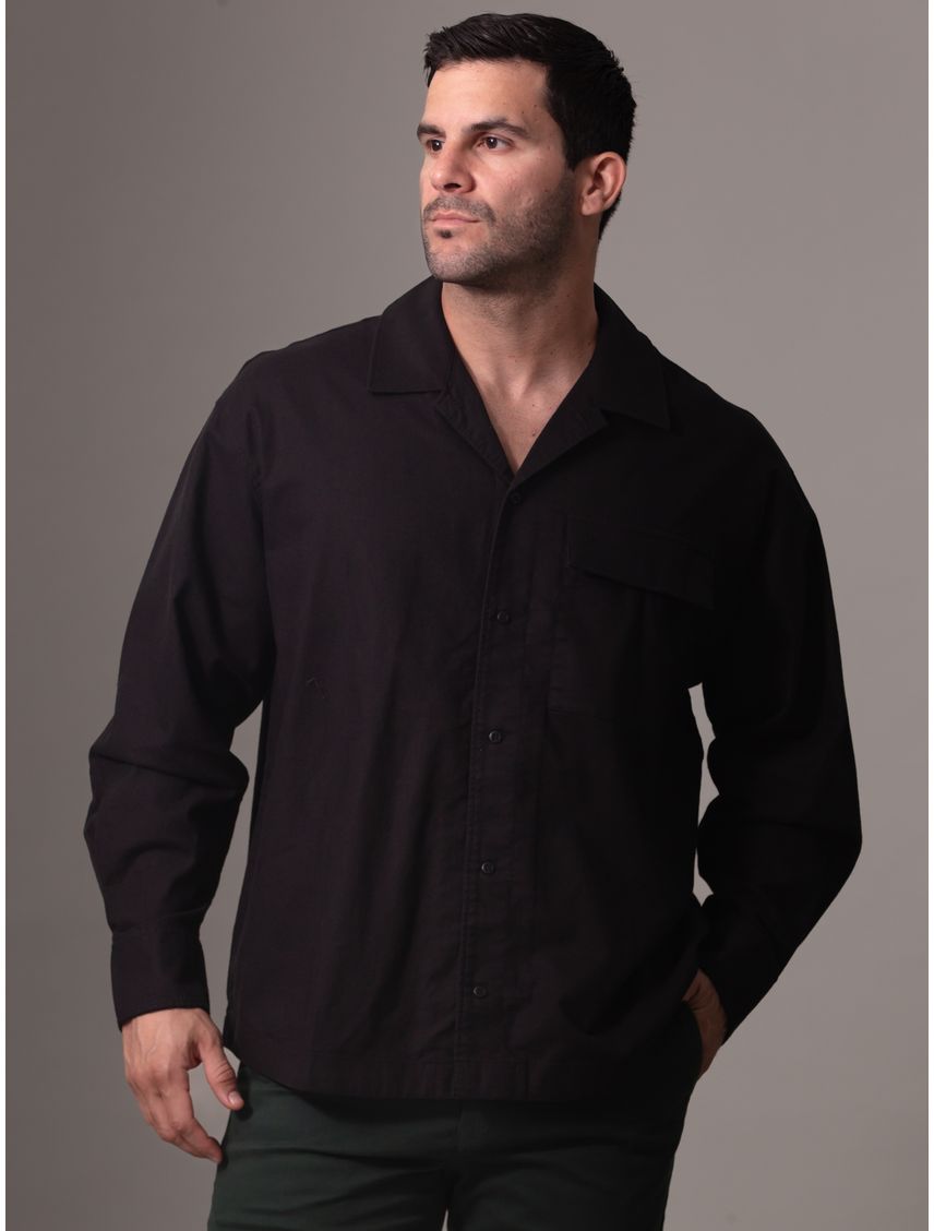 Camisa de lino mangas largas