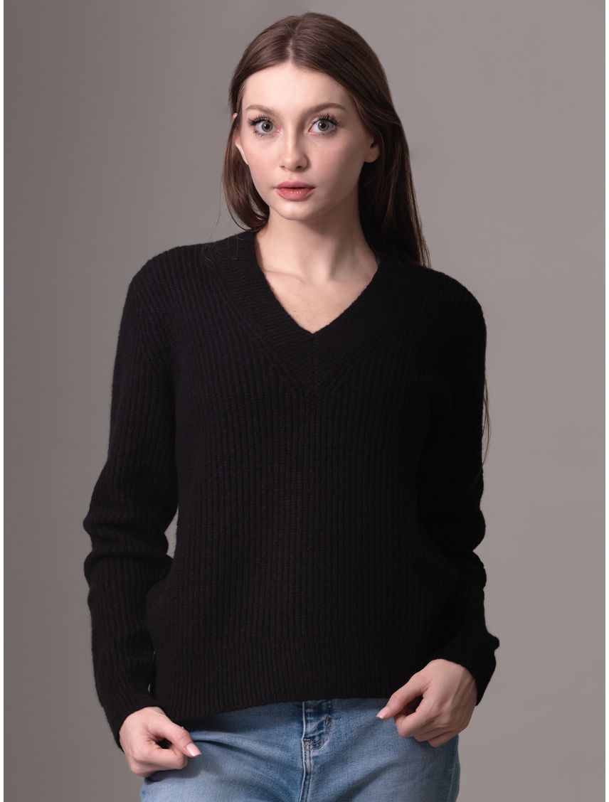 Sweater Boucle V Neck Relaxed