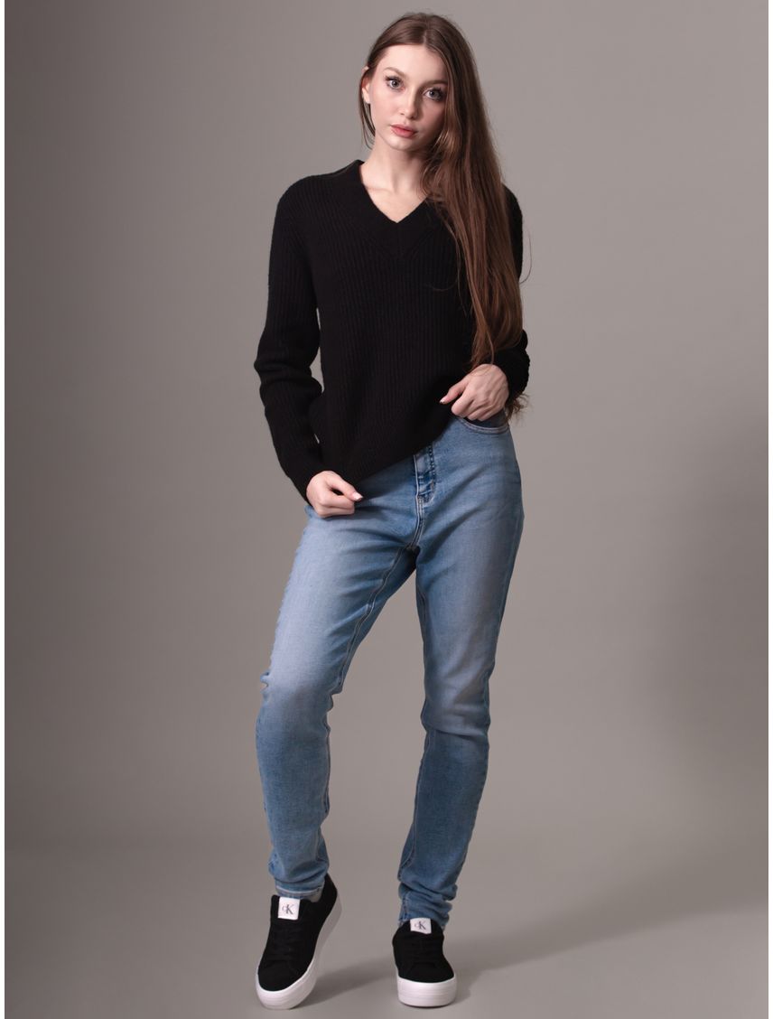 Sweater Boucle V Neck Relaxed