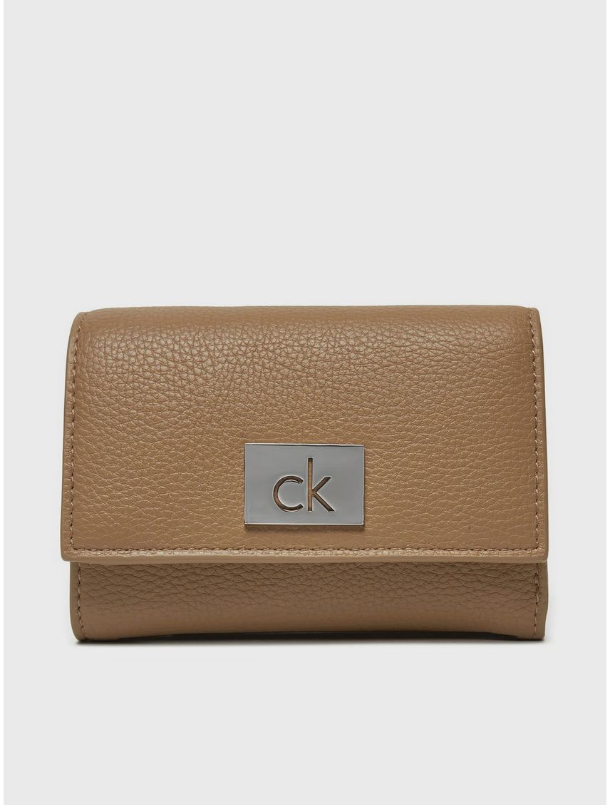Billetera Ck Plaque Small
