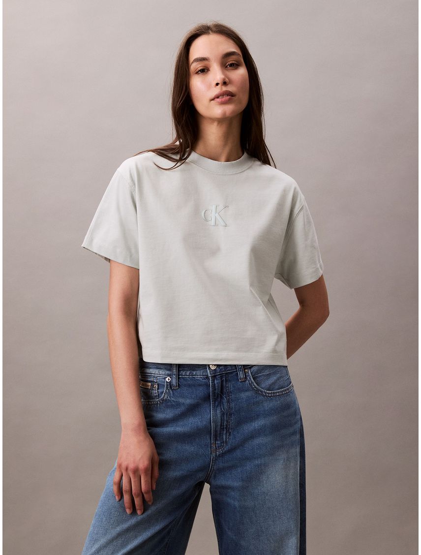 Polera Cropped con Monograma
