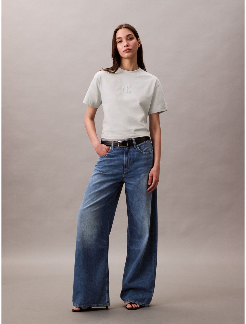 Polera Cropped con Monograma