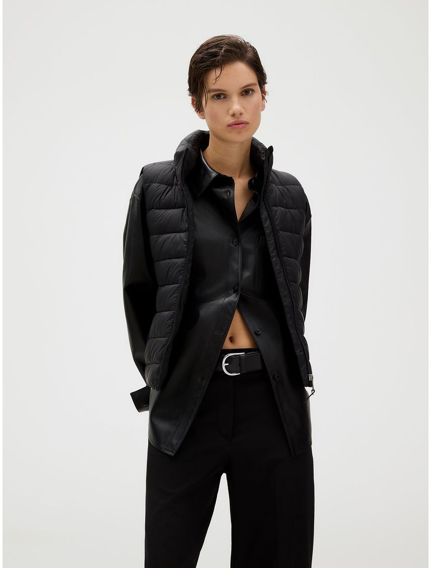Chaqueta sin Mangas Mixed Media Puffer