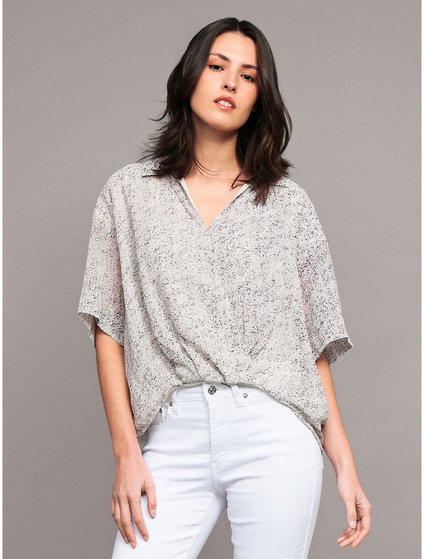Blusa con Mangas De Kimono