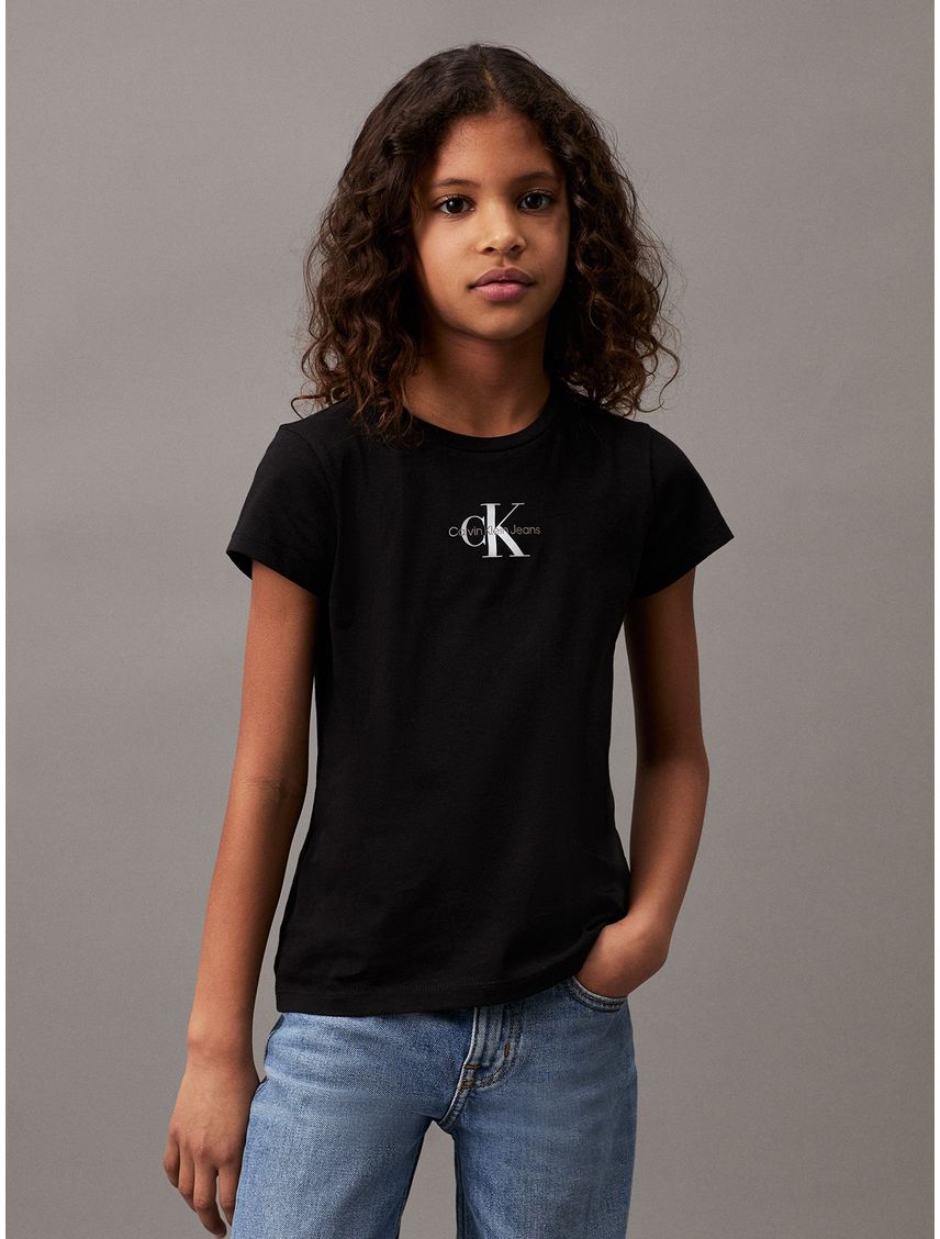 Polera Niña Slim Con Logo
