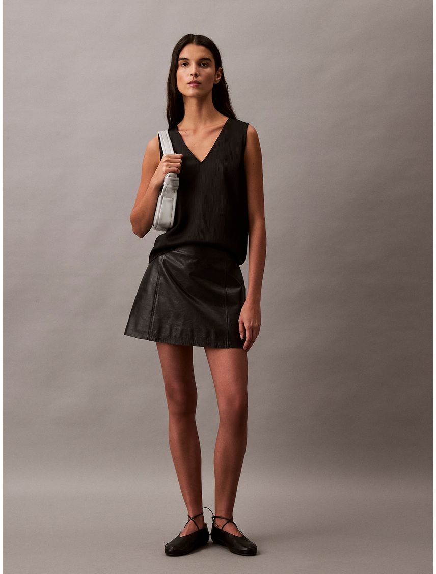 Blusa Plisse V-Neck