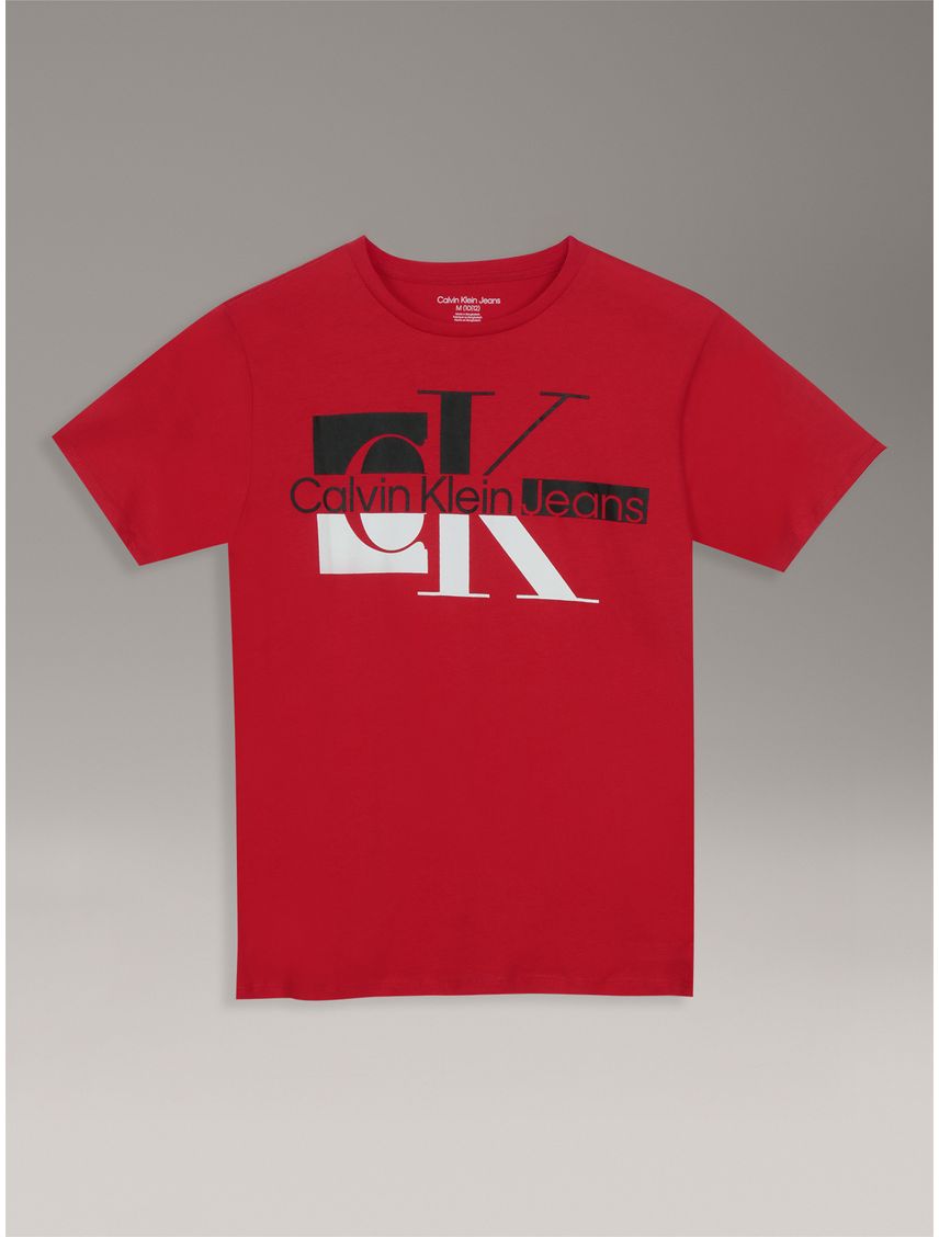 Polera Niño De Manga Corta Con Monograma