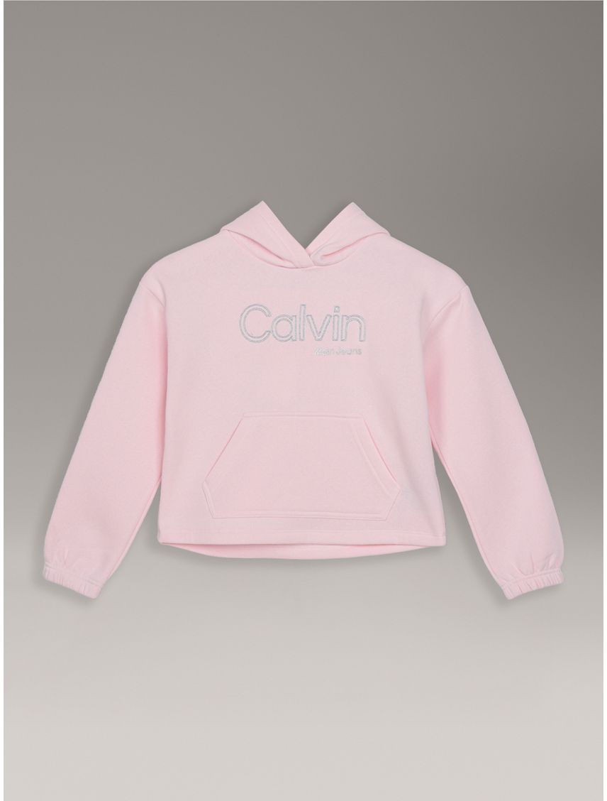 Polerón Niña De Felpa Con Gorro Y Bordes Sin Rematar Elásticos