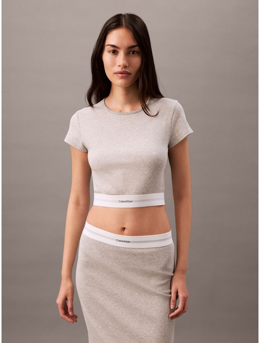 Polera de Pijama Rib Crop