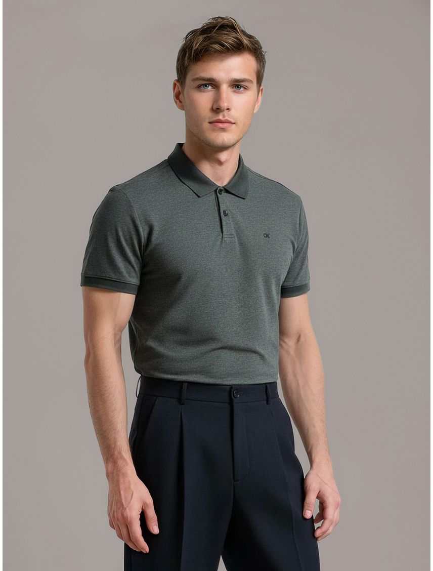 Polo Jacquard con Micro Logo