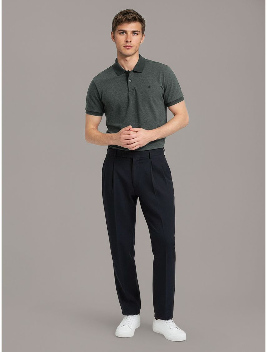 Polo Jacquard con Micro Logo