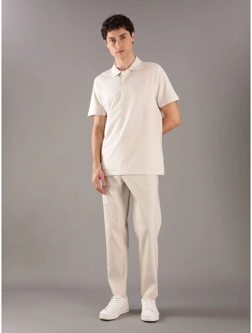 Polo con Textura Jacquard