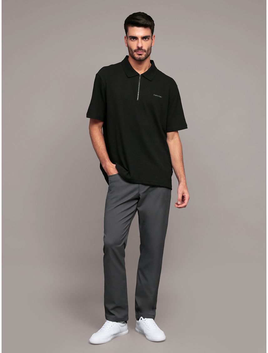 Polo Relaxed Con Tejido Crepe