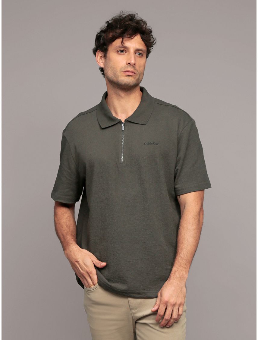 Polo Relaxed Con Tejido Crepe