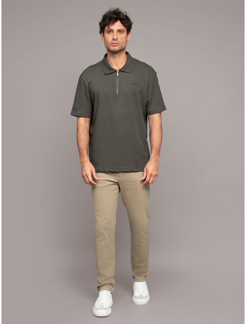 Polo Relaxed Con Tejido Crepe