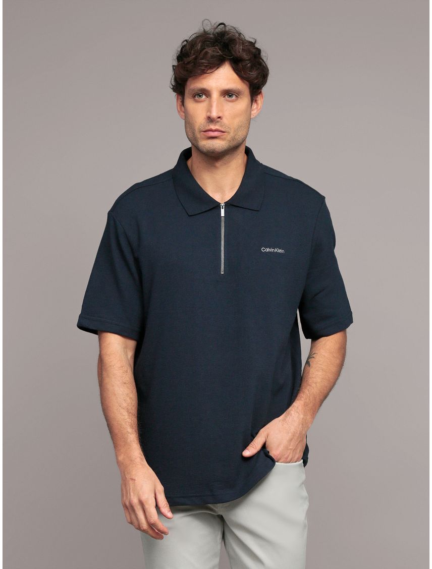 Polo Relaxed Con Tejido Crepe