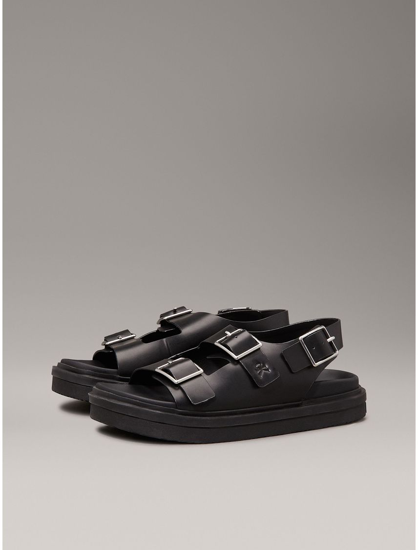 Sandalias de Cuero con Hebilla