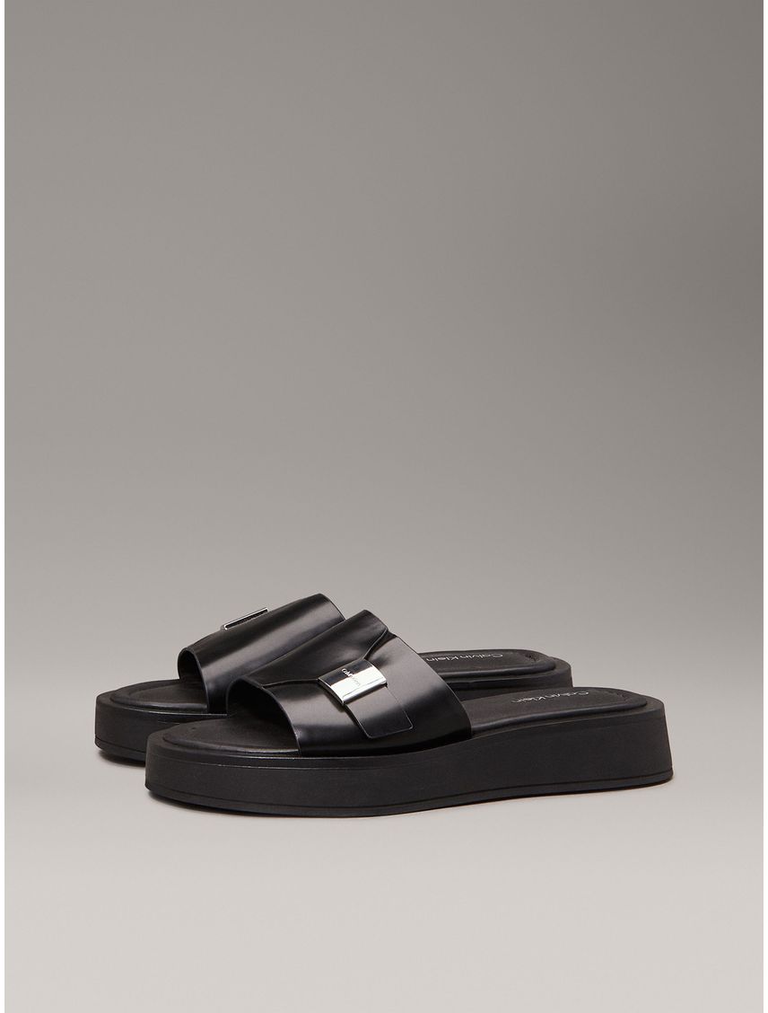 Sandalias de Cuero Flatform