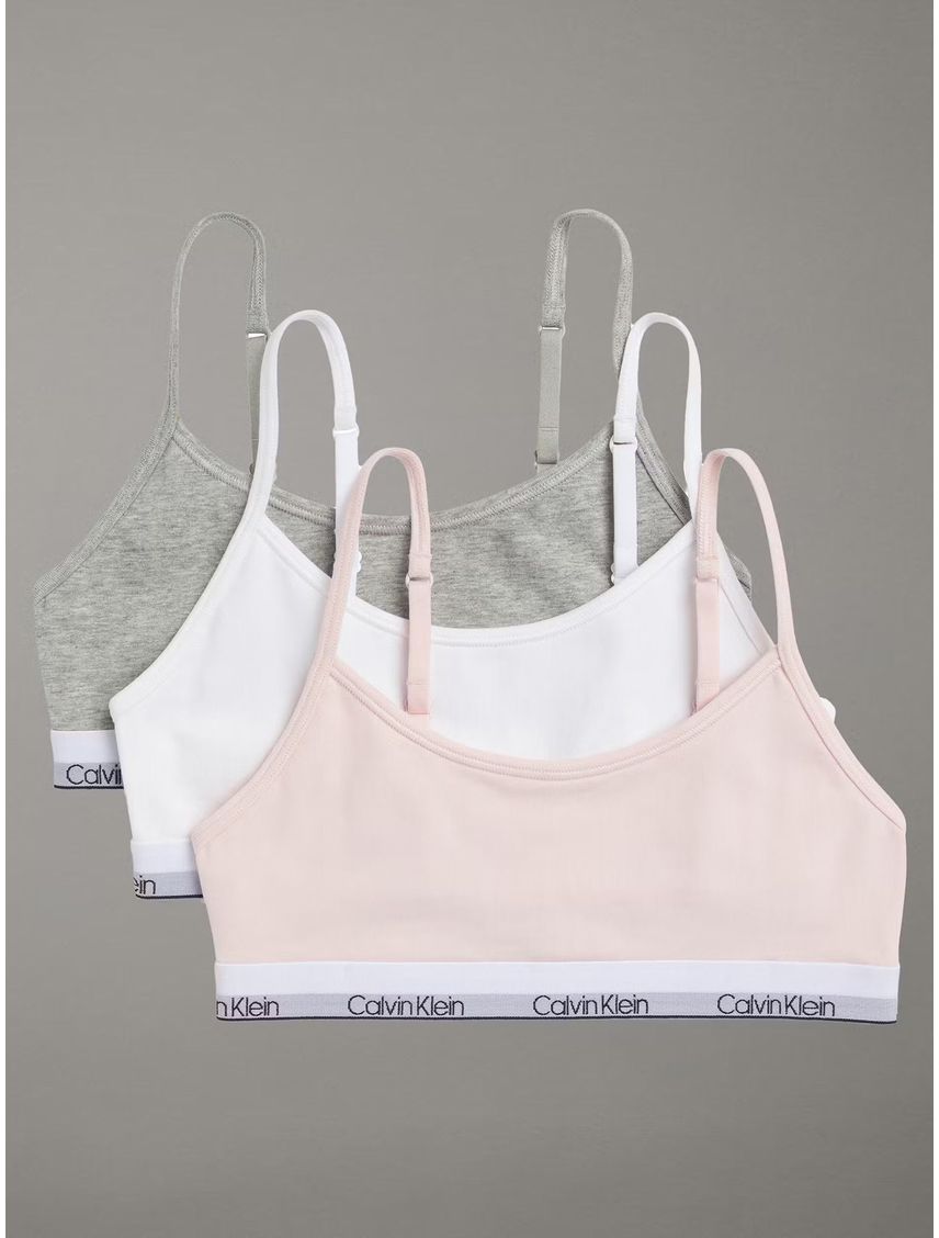 Pack 3 Cropped Bralettes para Niña