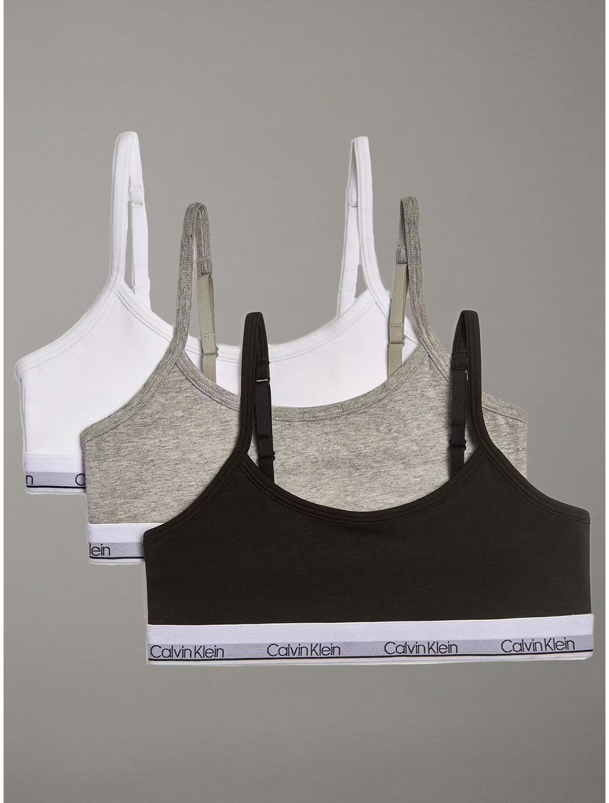 Pack 3 Cropped Bralettes para Niña