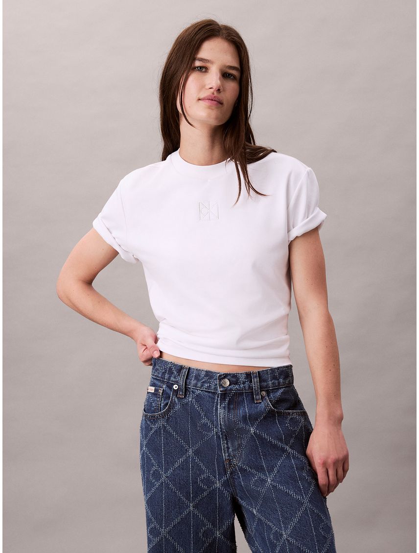 Polera Interlock Con Emblema CK