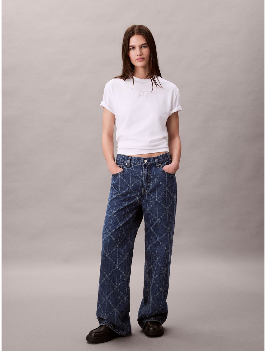 Polera Interlock Con Emblema CK