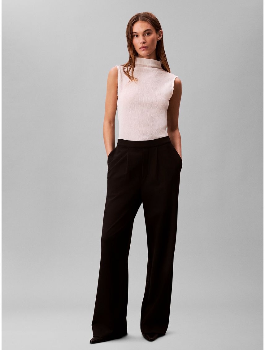 Pantalón De Punto Ponte Con Pierna Ancha