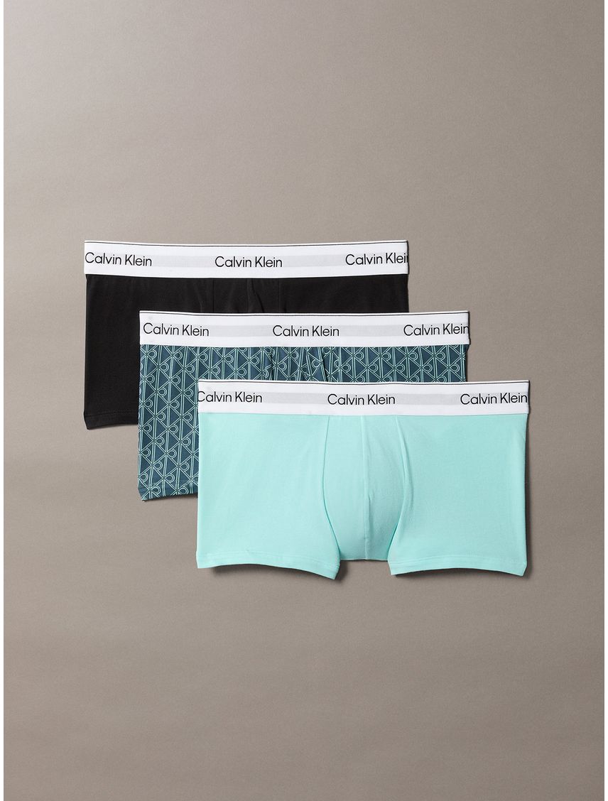 Pack De 3 Bóxers Low Rise Trunk Icon Cotton Stretch