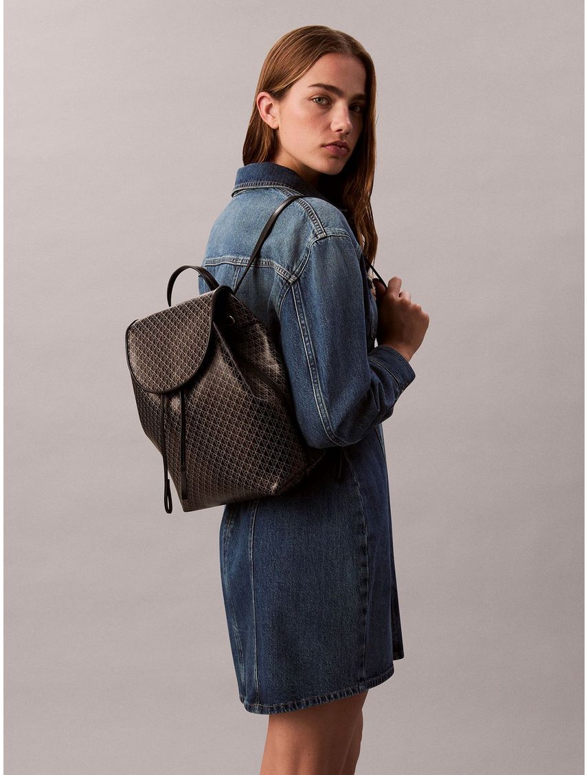Mochila Con Estampado De Monograma Integral