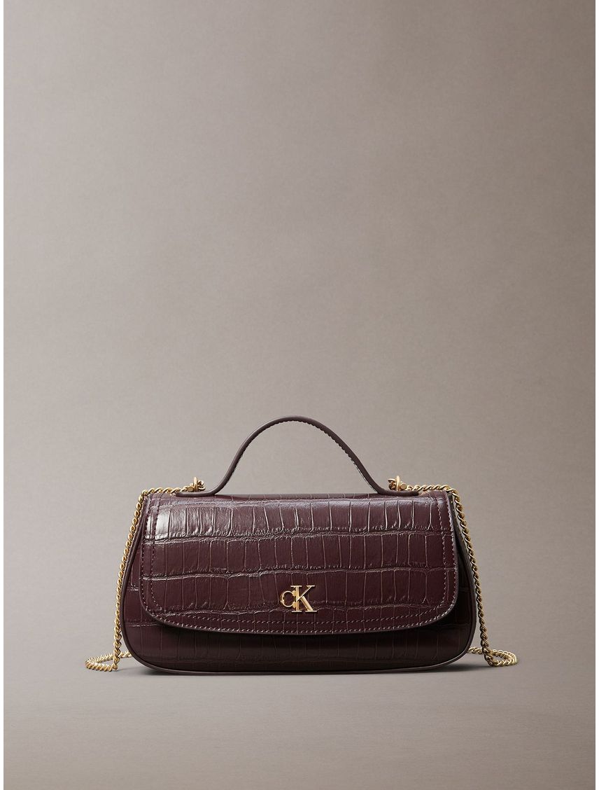 Bandolera Con Efecto Cocodrilo Con Cadena