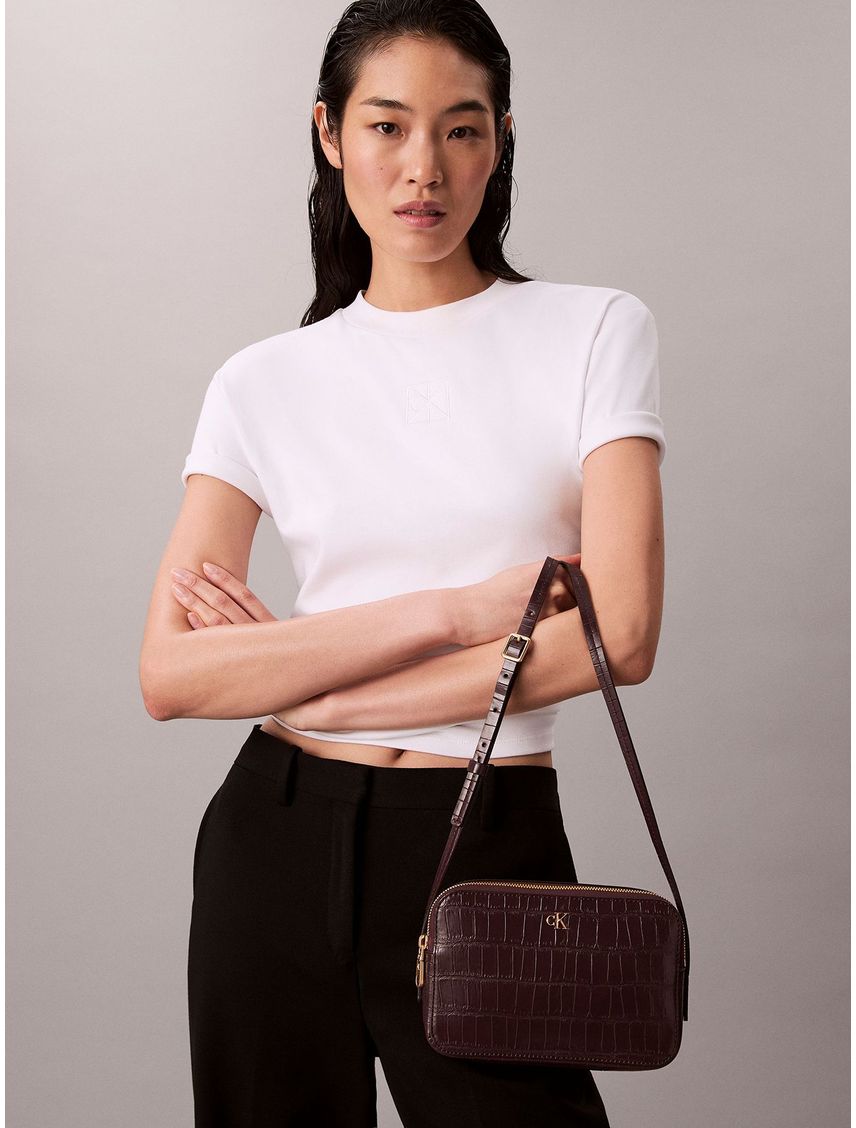 Bandolera Con Efecto Cocodrilo