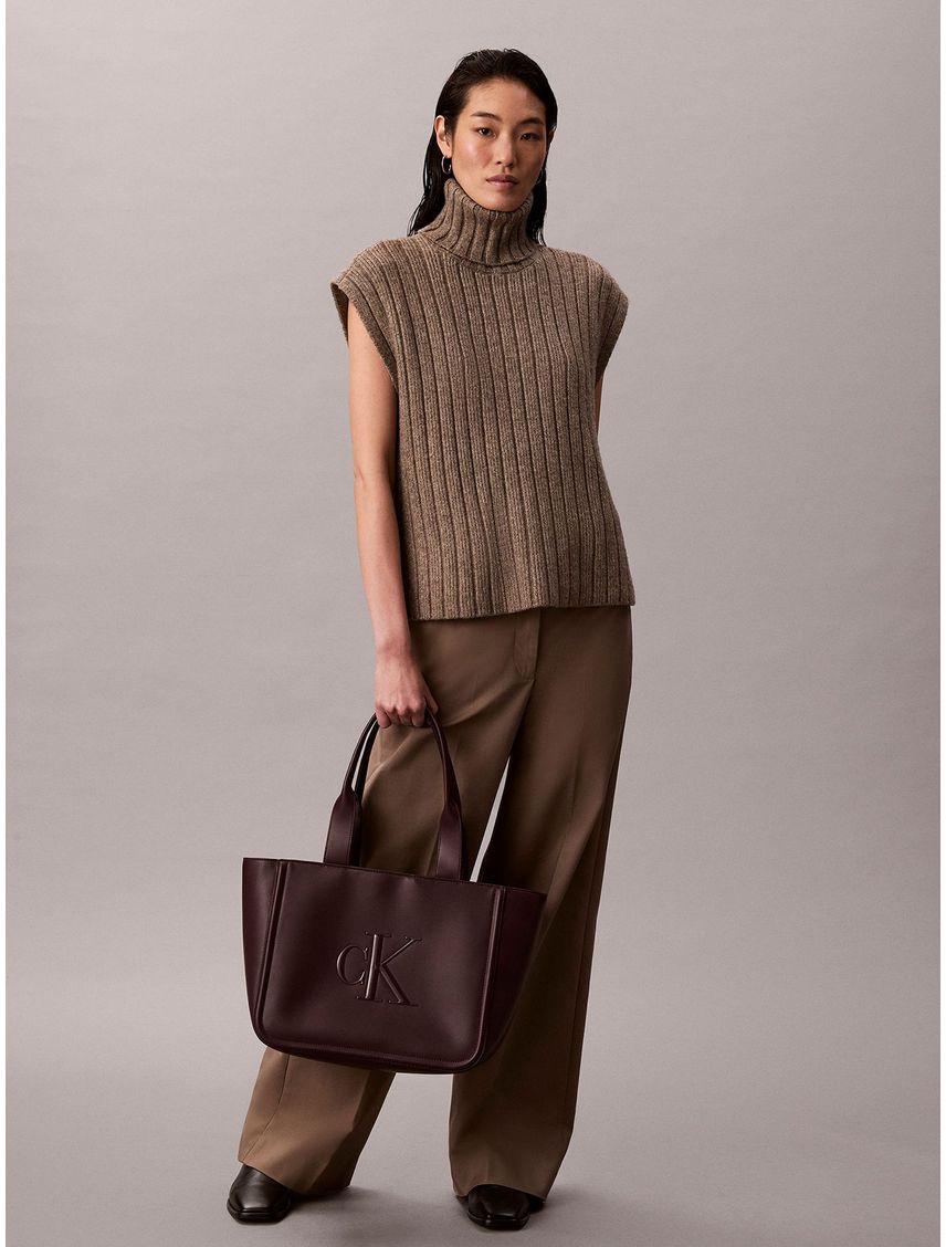 Cartera Tote Con Monograma Grabado