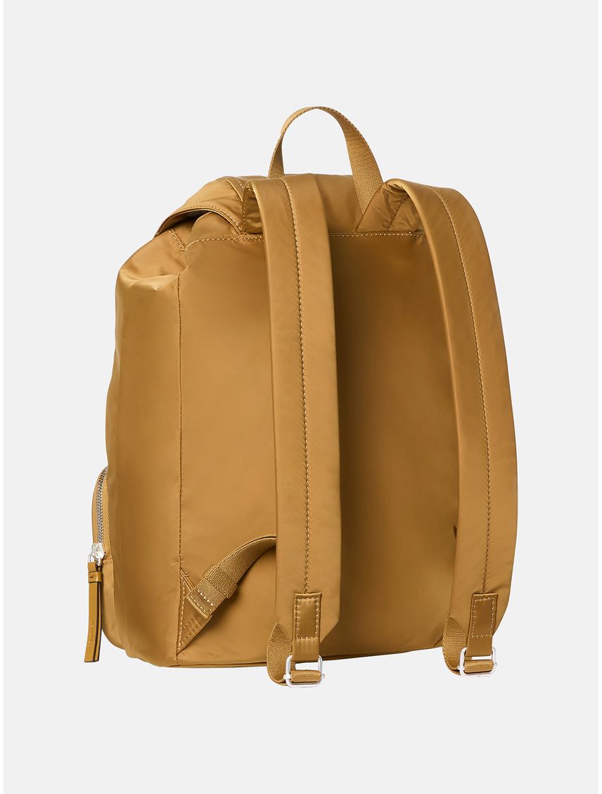 Mochila Con Solapa De Satén Y Nailon