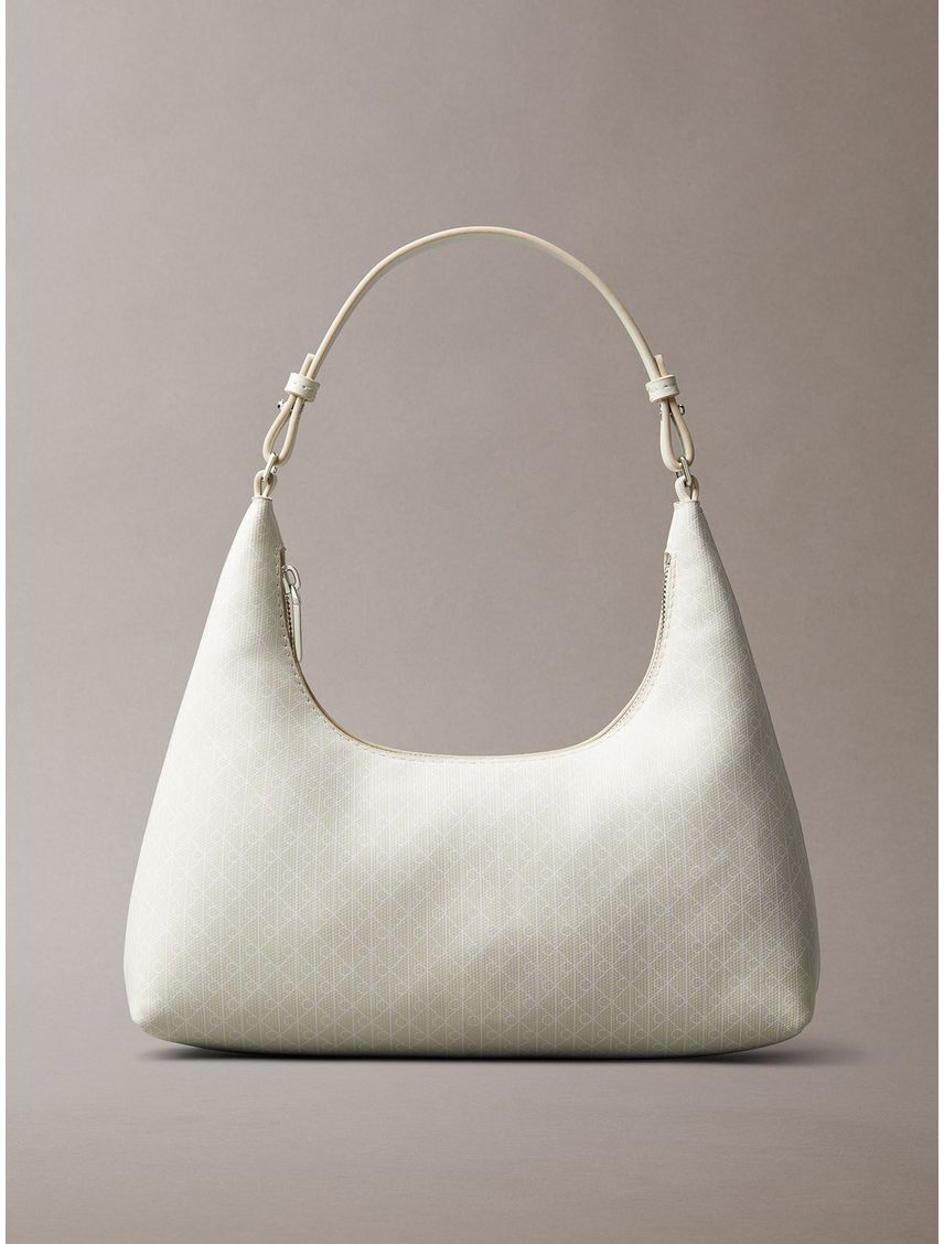 Cartera De Hombro Con Estampado De Monograma