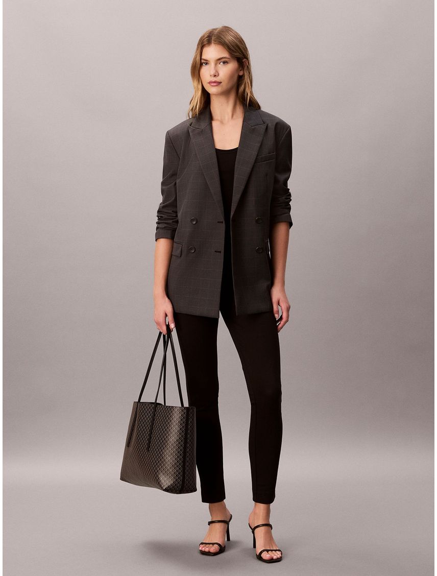 Cartera Tote Con Estampado De Monograma