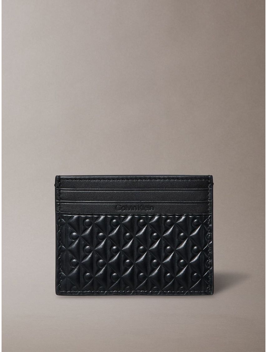 Tarjetero con Textura de Monograma Ck