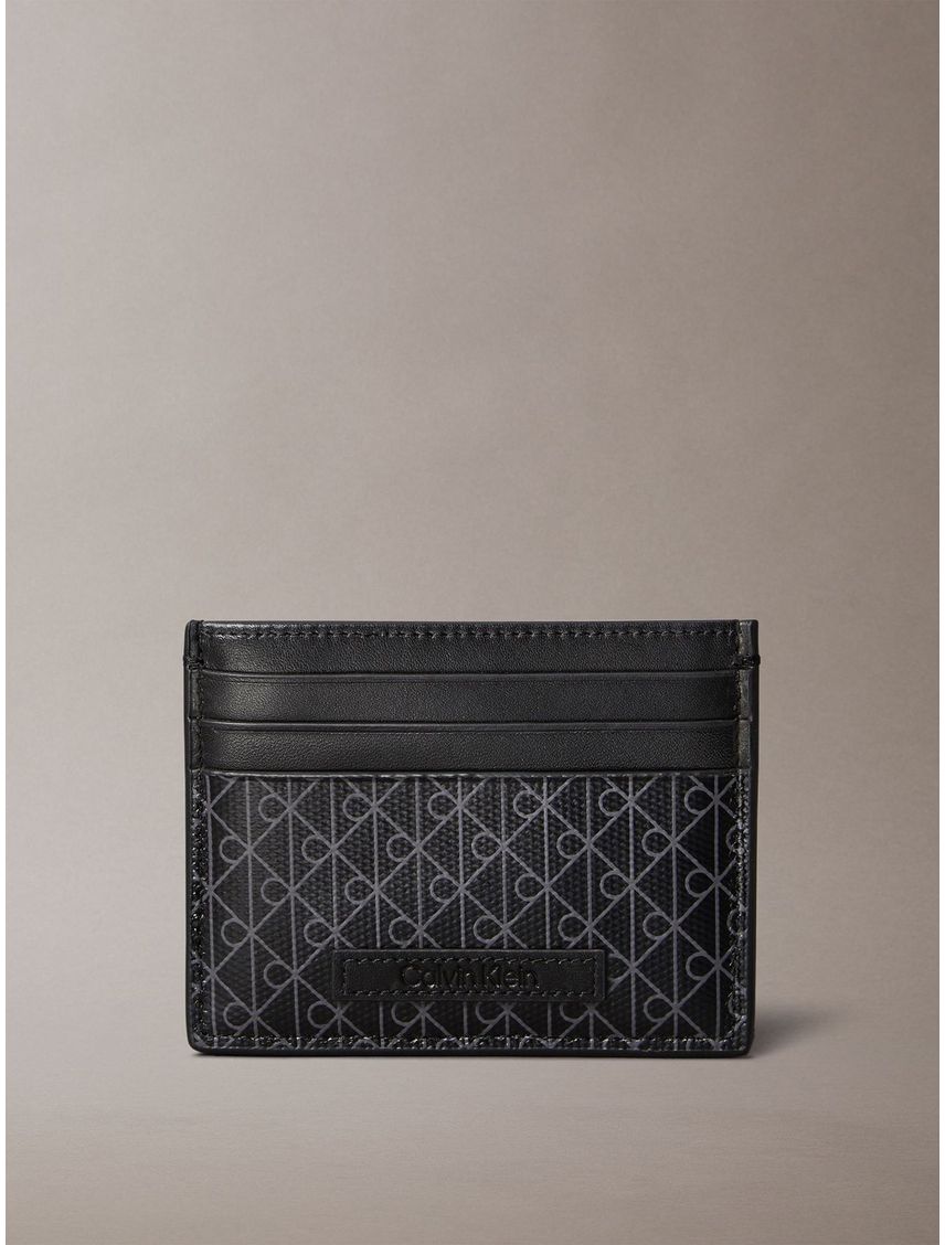 Tarjetero con Estampado de Monograma