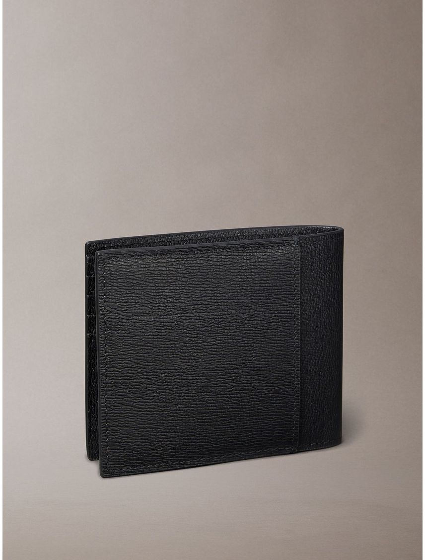 Billetera Plegada de Cuero Saffiano