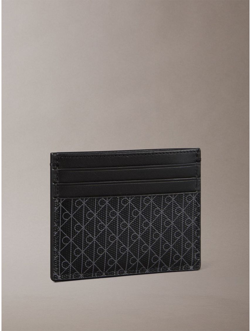 Tarjetero con Estampado de Monograma