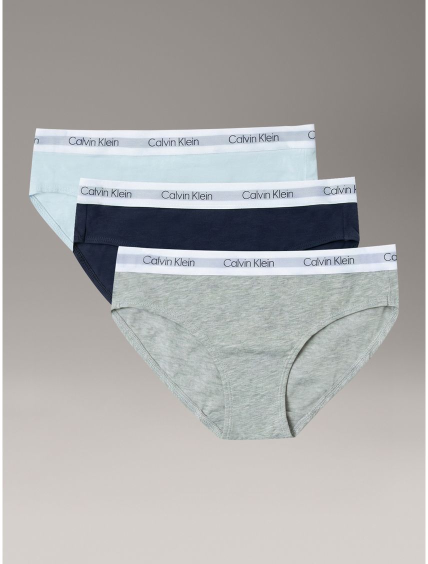 Pack de 3 Calzones Bikini con Logo para Niña