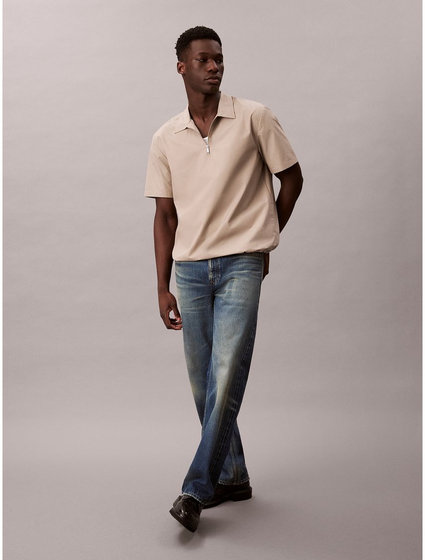 Camisa con Cierre de Media Cremallera