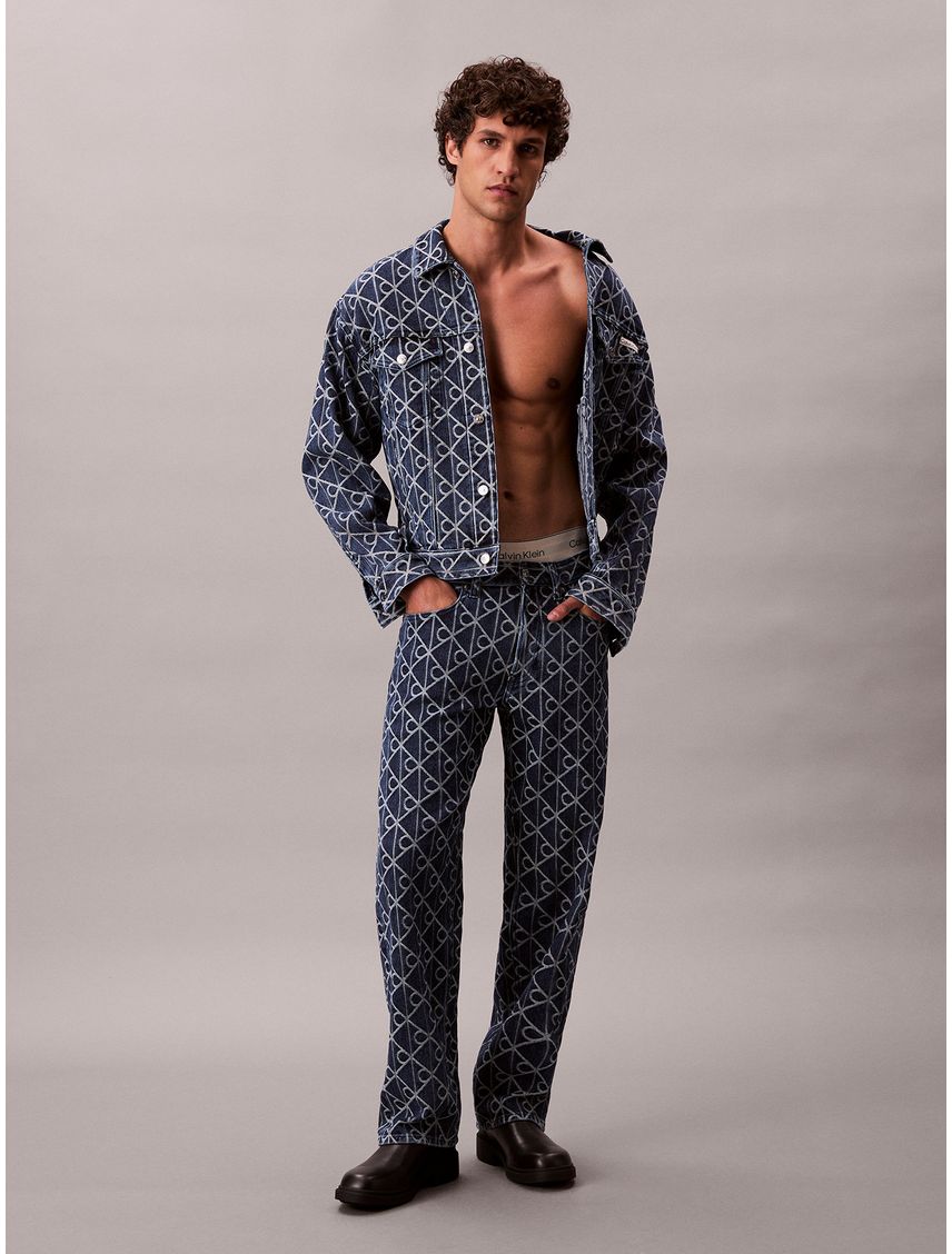 Chaqueta Denim con Monograma Jacquard