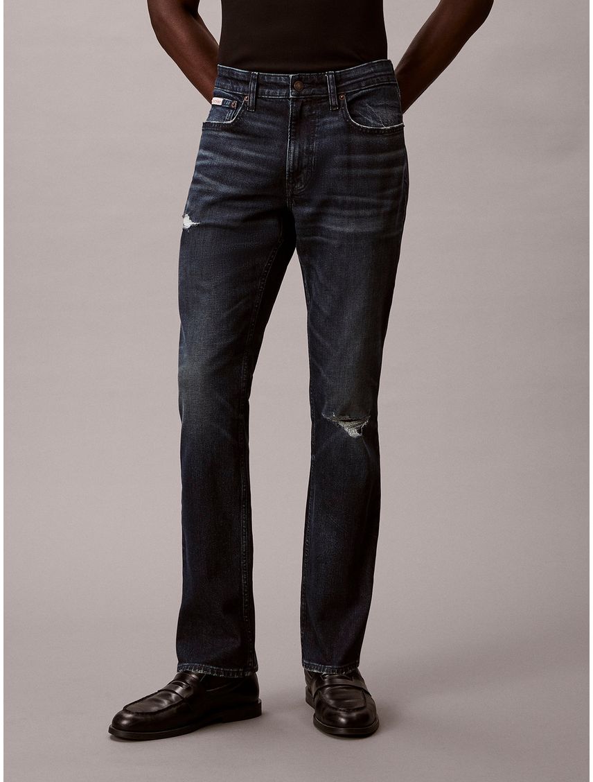 Jeans Slim con Detalles Rotos En Tono Deep Dusk
