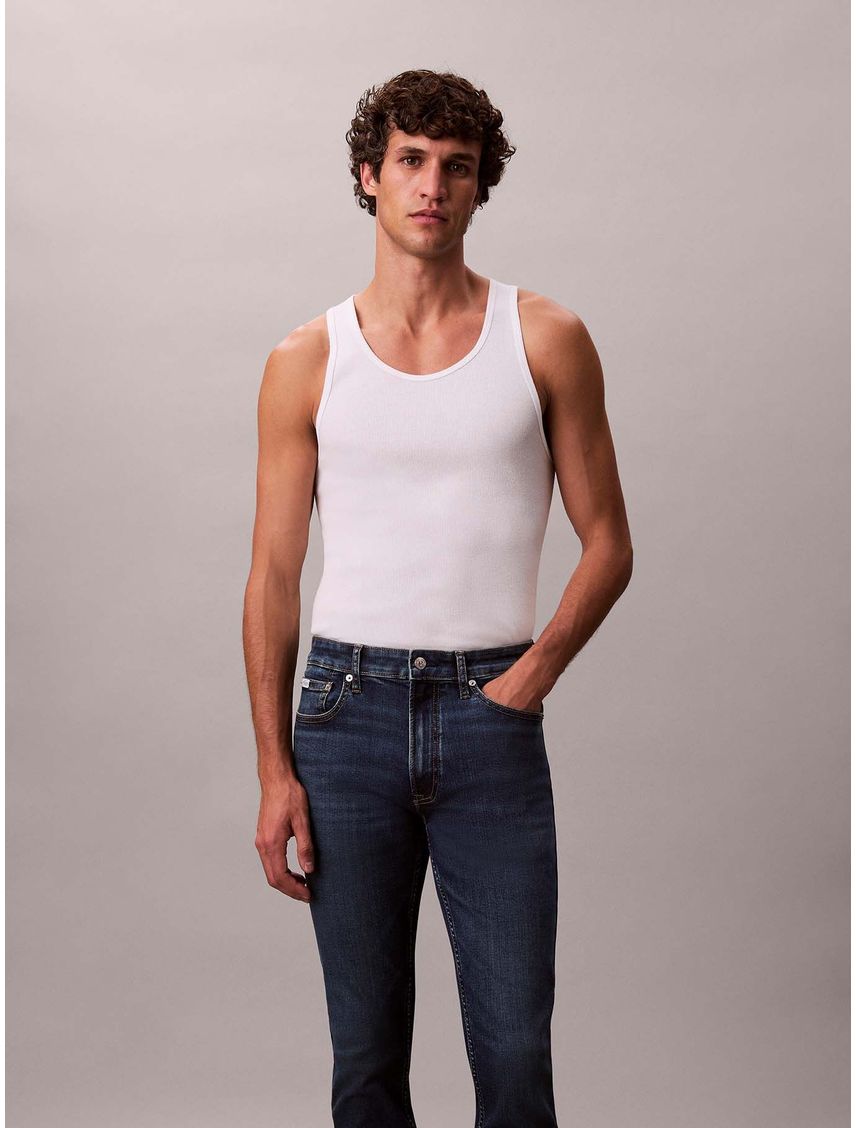 Jeans Skinny con Acabado Satinado