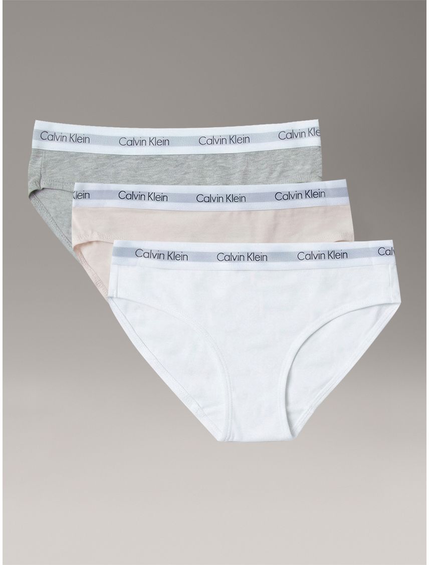 Pack de 3 Calzones Bikini con Logo para Niña