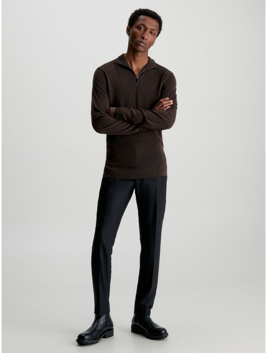 Sweater con Cierre Merino Quarter